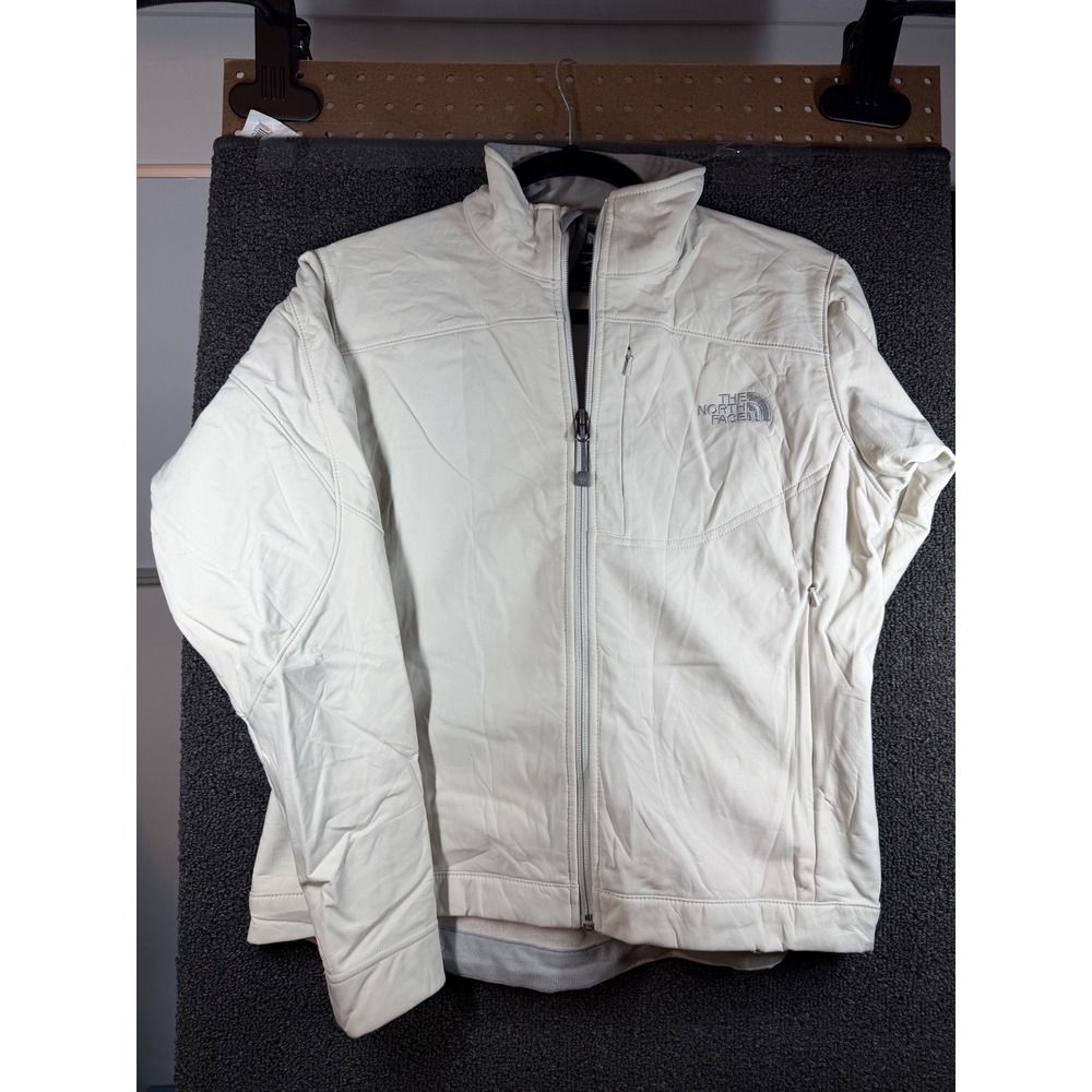 The North Face Apex Bionic Jacket Womens Small Cream White Softshell Full Zip